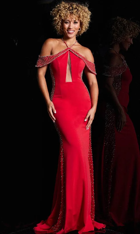 Jovani 24611 - Jeweled Halter Prom Dress