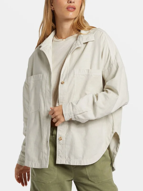 Stoked On You Long Sleeve Buttondown Shirt Elegant Silk Short Shirt