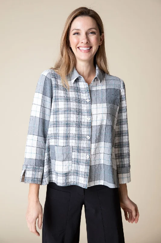Habitat Plaid Shaped Shirt Comfortable Graphic Short Sleeve