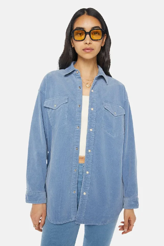 The Wild West Shirt Blue Shadow Casual Short Sleeve Top