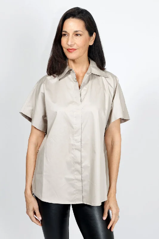 Planet Button Up Shirt Chic Button-Up Short Shirt