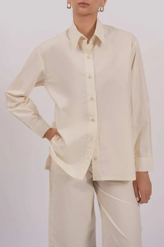 POPLIN SHIRT Chic Silk Short Sleeve Shirt