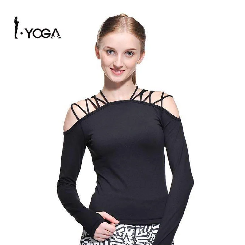 Sports Lacing Yoga Blusa Fitness Running Tanks Blouse Woman Gym Top T Shirts Outdoor Sportswear Clothing Jersey for women CXT011 Classic Button-Up Short Tee