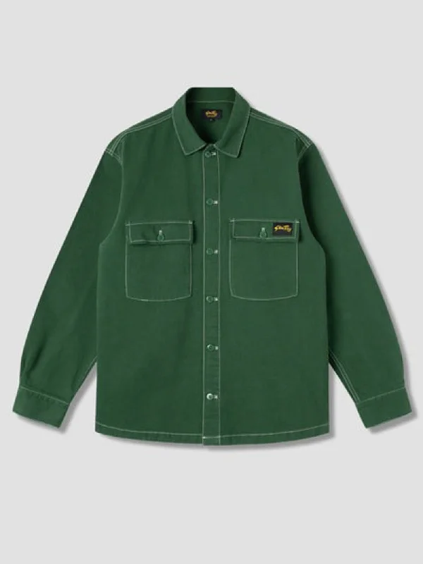 CPO Long Sleeve Buttondown Shirt Chic Embellished Short Sleeve