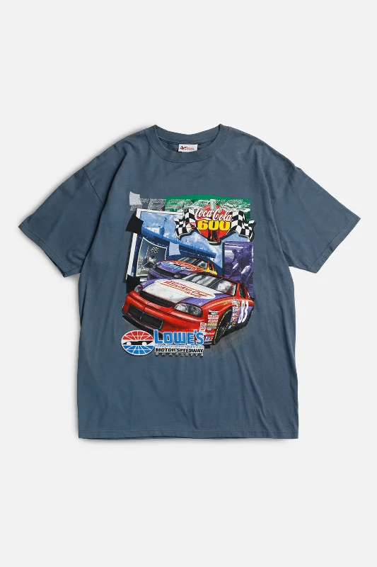 Frankie Rhinestone Racing Tee - XL Plaid T-Shirt Polka Dot Checkered