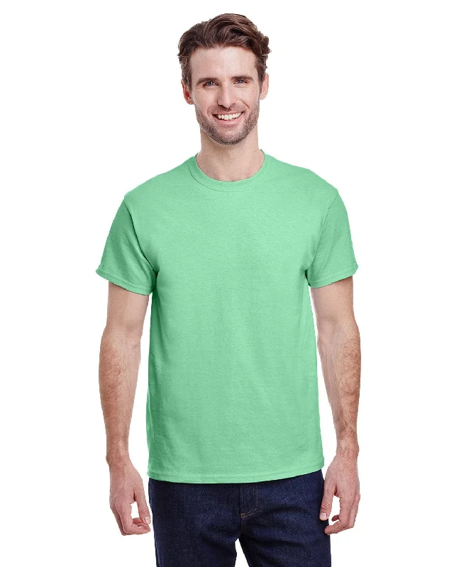 Gildan Heavy Cotton T-Shirt | Mint Green Mesh Blend Leather Blend Suede Blend