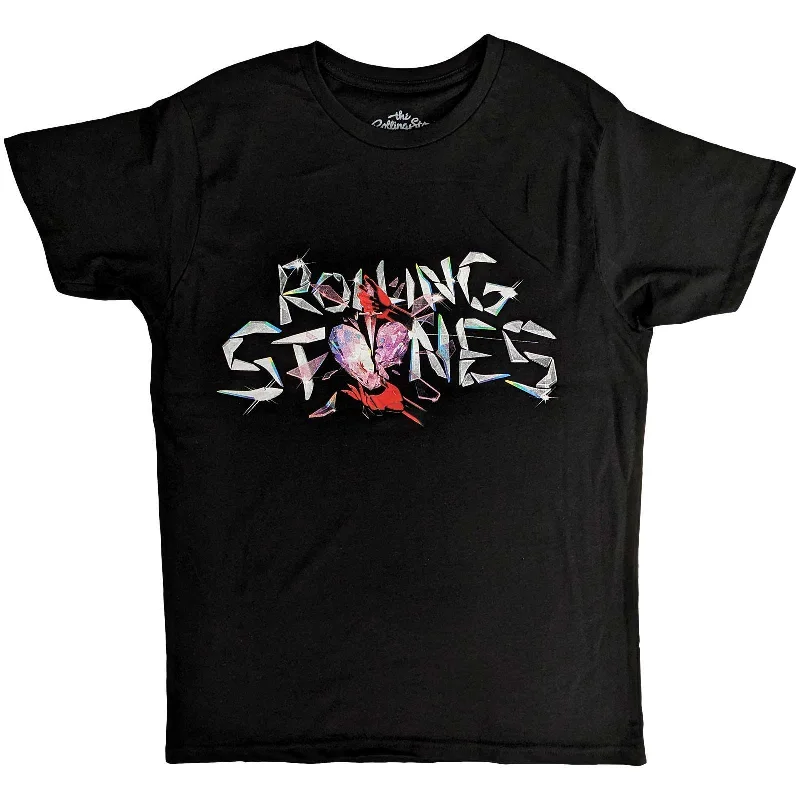 The Rolling Stones | Official Band T-Shirt | Hackney Diamonds Glass Logo Front Pockets Side Pockets Patch Pockets