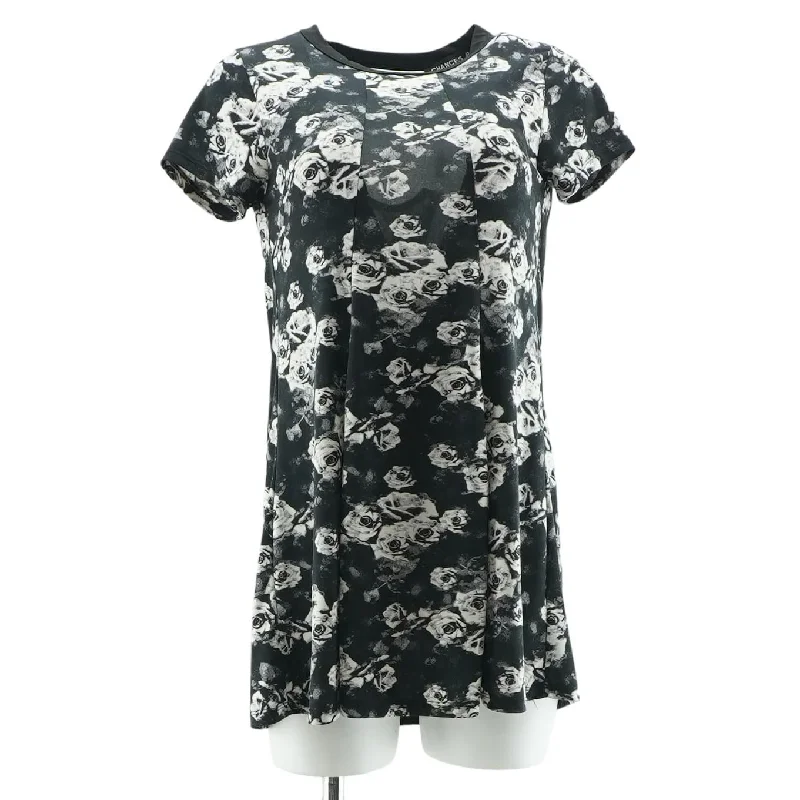 Black Floral Mini Dress Comfortable Bodycon Mini Dress