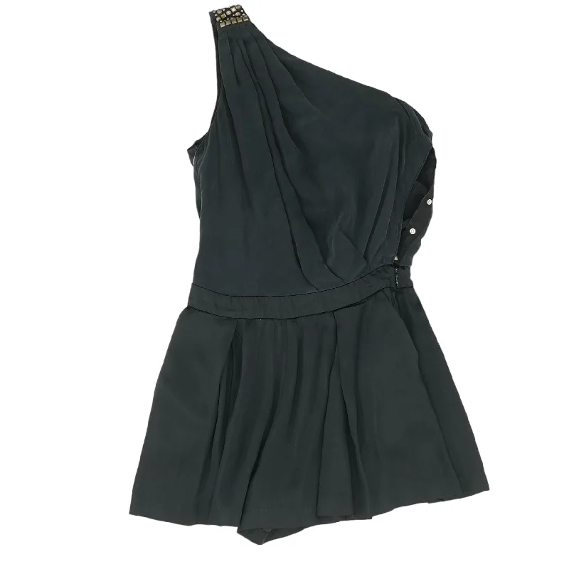 Black Solid Mini Dress Stylish Puff Sleeve Mini Dress