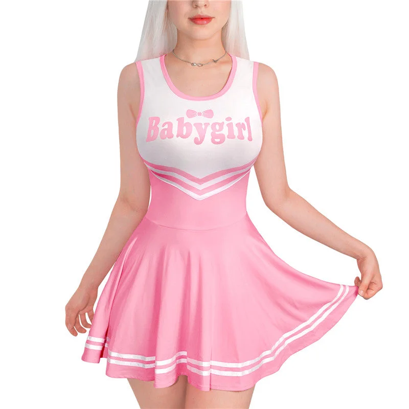 Babygirl Cheer Mini Dress Comfortable Smocked Mini Dress