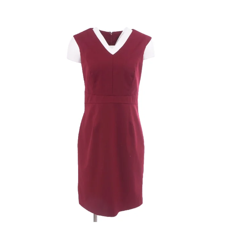 Maroon Solid Mini Dress Cozy A-Line Mini Dress