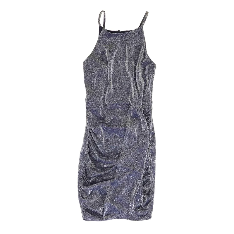 Navy Solid Mini Dress Stylish Sweetheart Mini Dress
