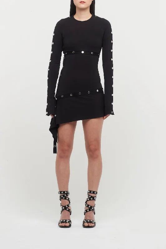 The Attico Jersey Mini Dress Classic Floral Mini Dress