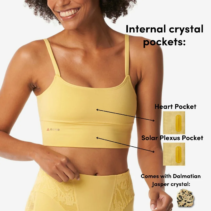 ENERGY Bra with Dalmatian Jasper Crystal Comfortable Bralette Style