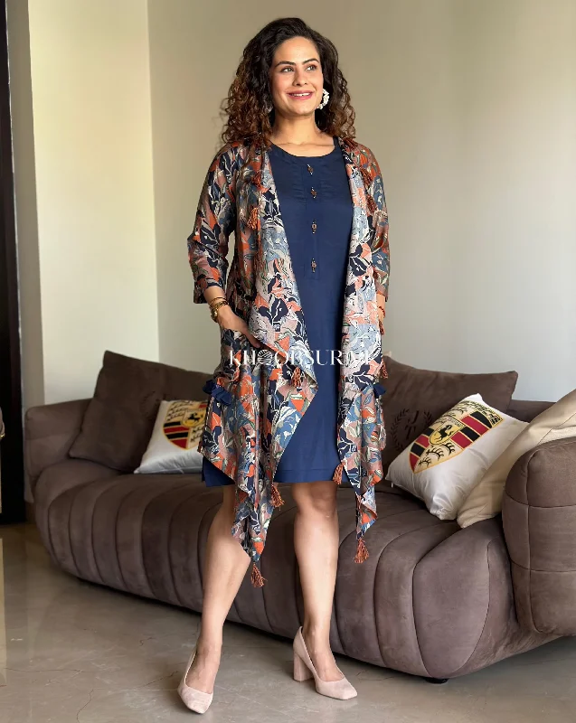 Insta Worthy Blue Jacket Dress Anorak Shell Jacket Lightweight Jacket