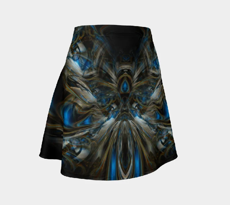 ALIEN FLOWER #1 FLARE SKIRT pleated skirt texture