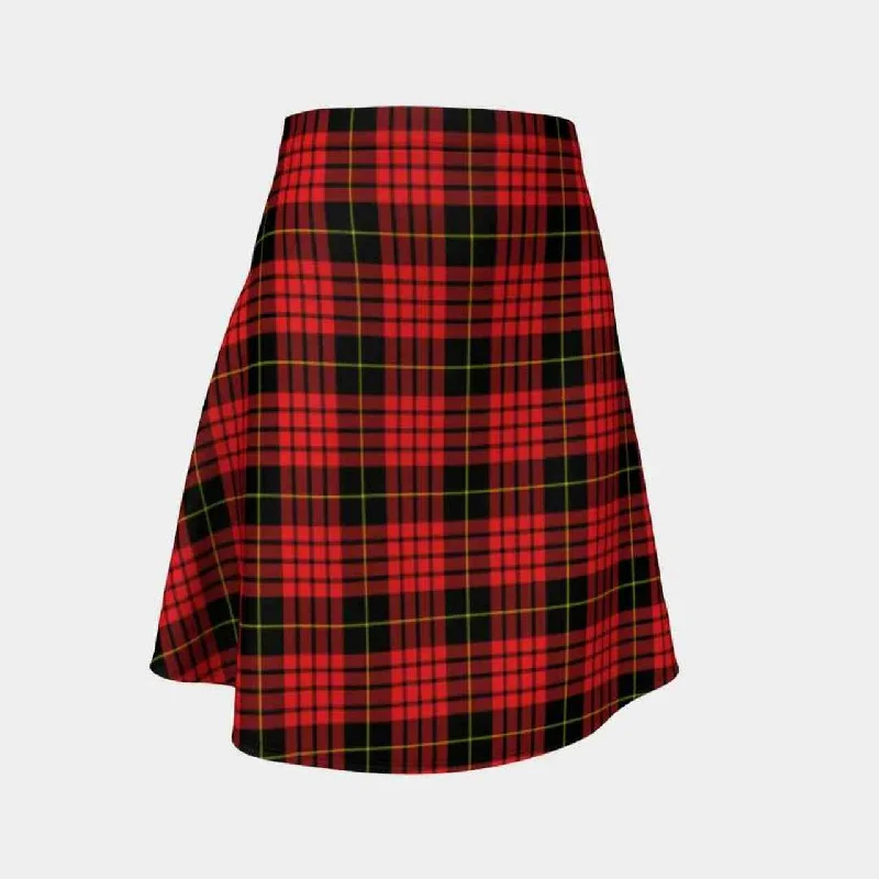 MacQueen Modern Tartan Flared Skirt denim skirt casual