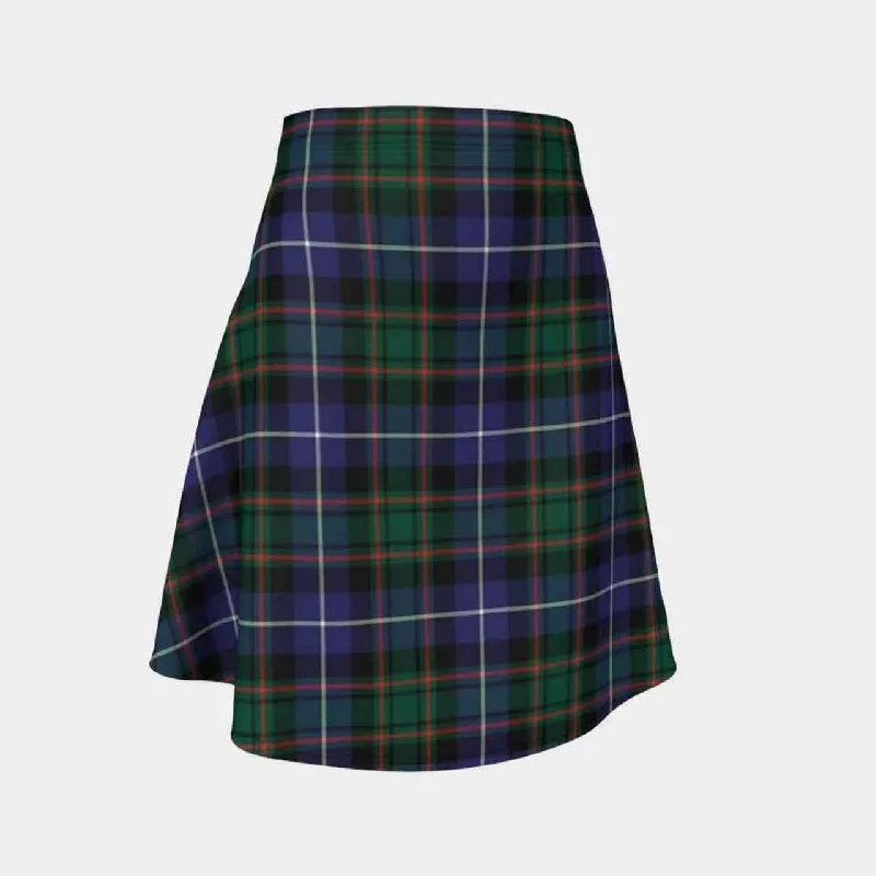 MacRae Hunting Modern Tartan Flared Skirt satin skirt smooth