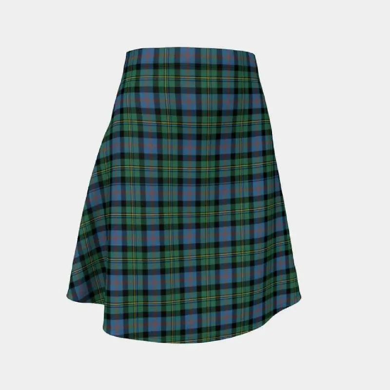 Malcolm Ancient Tartan Flared Skirt flowy skirt hem